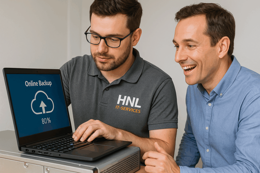 Keine externen Festplatten mehr - täglich online in einem DSGVO-konformen Rechenzentrum liegen Ihre Daten verschlüsselt