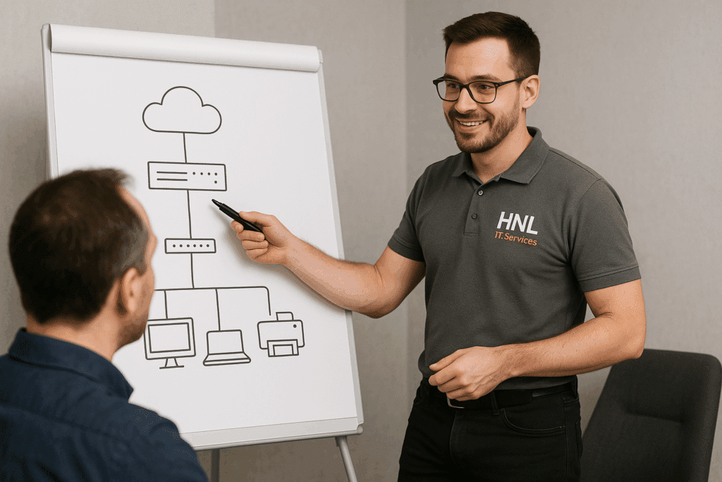 Strukturiertes Netzwerk bei HNL IT